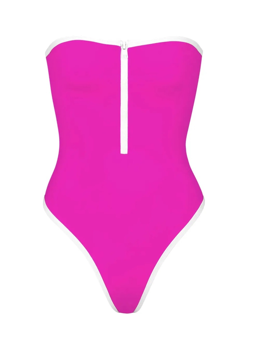 NWT - SKIMS Hot Pink Strapless One-Piece with Front Zip (2X)
